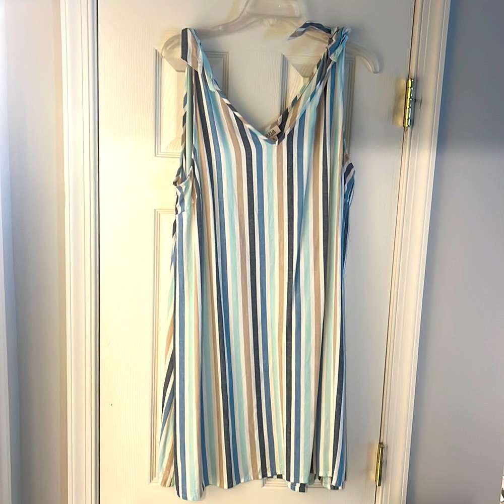 Blue striped sundress